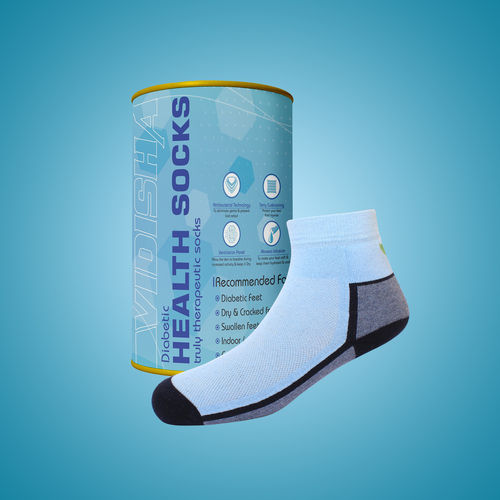 Plain White And Black Color Truly Therapeutic Socks For Unisex Age Group: All