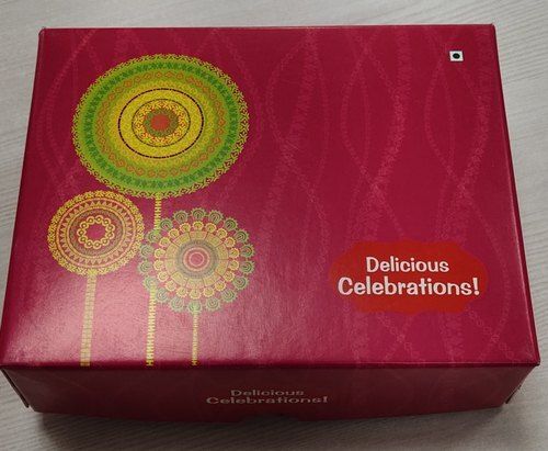 Glossy Lamination Recyclable Corrugated Cardboard Eco Friendly Yellow Red Printed Sweet Box