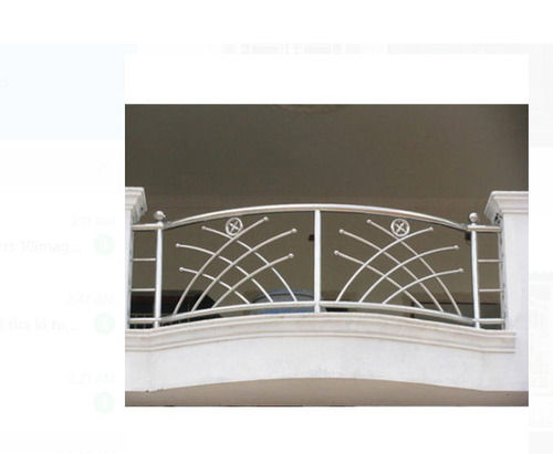 Rust Proof 10 Mm Thickness 3.44 Size Designer Stainless Steel Balcony Railing  Arm Length: 1200 Inch (In)