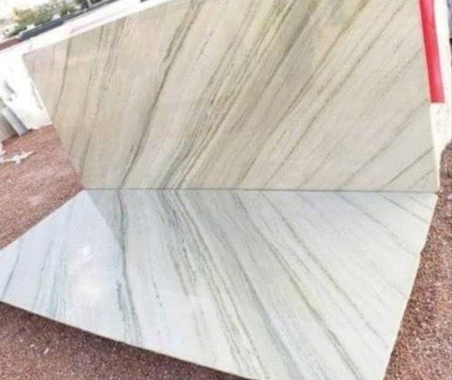 White Strong Durable Scratch And Crack Resistance Rectangular Polished Marble Slab