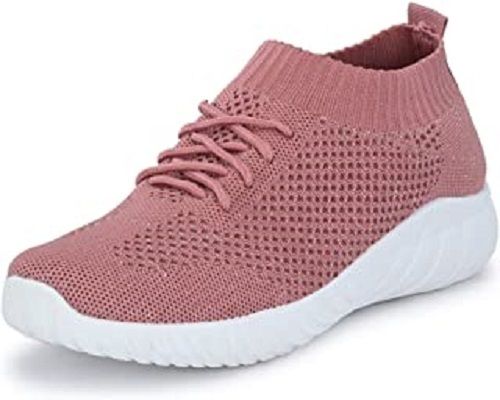 Washable Women Skin Friendly Breathable Light Weight And Comfortable Pink Running Shoes