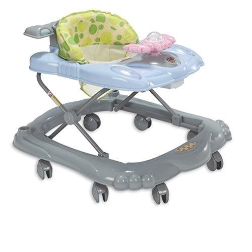 Comfortable Easy To Hold Gary And Sky Blue Plastic Baby Walker  Size: Small