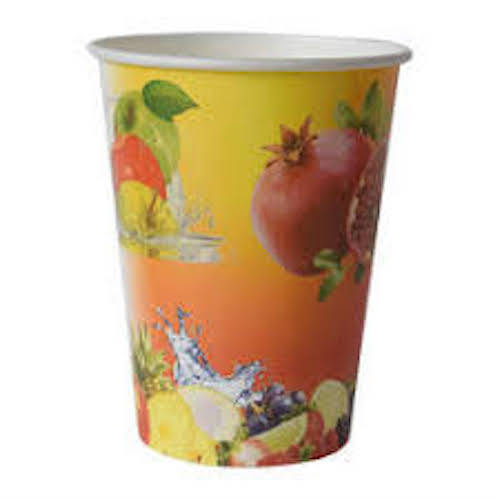 Yellow Eco Friendly Light Weight Easy To Hold Leak Proof Disposable Juice Glass