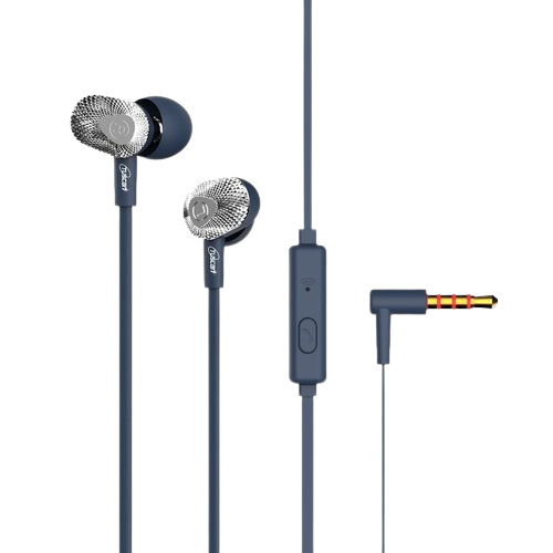 Gray Grey In Ear Corded Earphones With Super Extra Bass, 3.5 Mm Jack at
