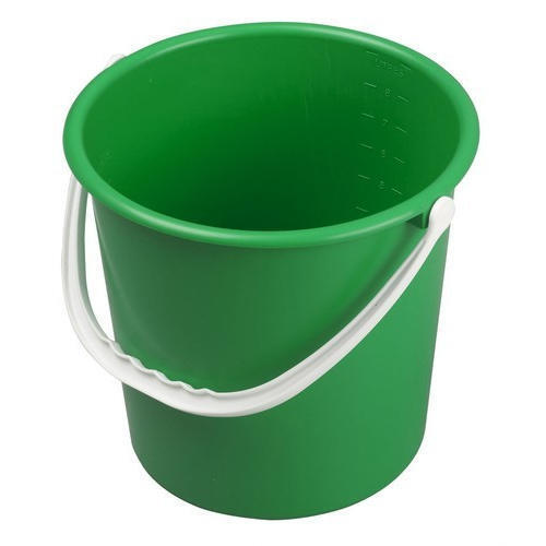 Pp Light Weight Leak Proof Unbreakable And Long Durable Plain Green Plastic Bucket