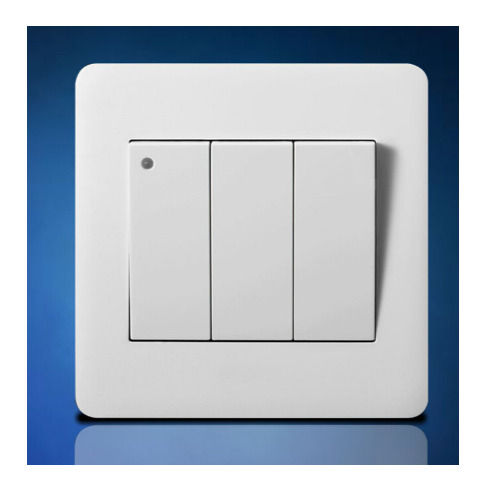 Long Durable And Shock Resistance White Plastic Modular Electrical Three Switch Max. Voltage: 240 Volt (V)