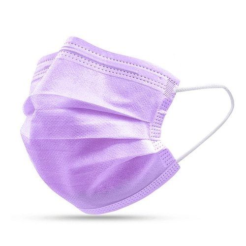 Non Woven Surgical Light Weight Portable Purple 2 Ply Face Mask