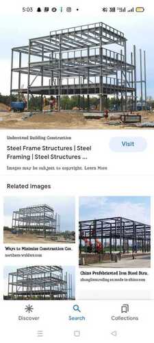 Prefab Rectangular Steel Structure Building, For Construction With Rust Proof