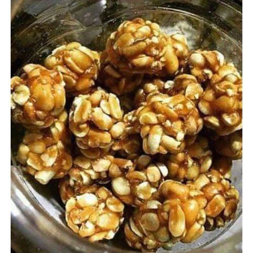 Round Shape Natural Ingredients High In Protein Healthy Brown Groundnut Chikki 