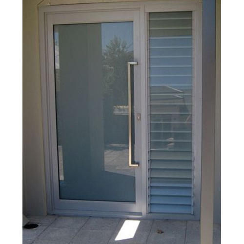 Scratch Resistance Ruggedly Constructed Long Durable Plain Glass Aluminum Door Application: Exterior