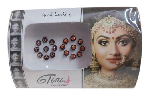 Women Elegant Look Skin Friendly Elegant Look Light Weight Round Fancy Bindi