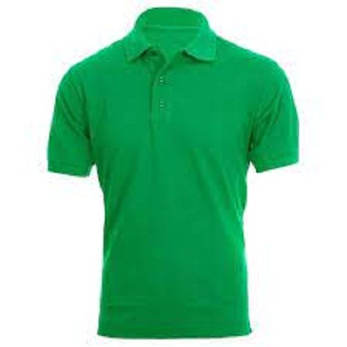 Men Comfortable And Breathable Short Sleeves V-neck Green T-shirt