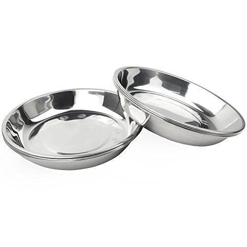 जंग मुक्त बीपीए मुक्त और डिशवॉशर सुरक्षित स्टेनलेस स्टील डिनर प्लेट सेट