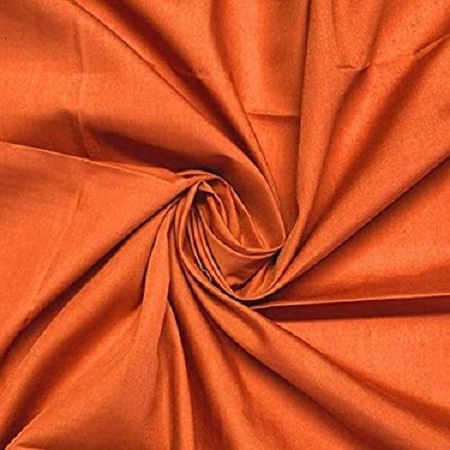 Skin Friendly And Comfortable Lightweight Orange Plain Polyester Fabric