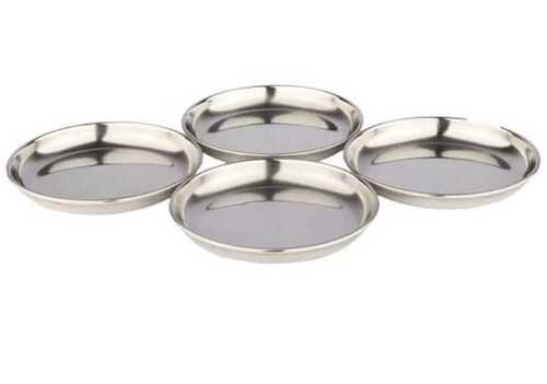 Stainless Steel Plate - Round Shape Polished Finish | Ideal for Home Hotel and Restaurant Use