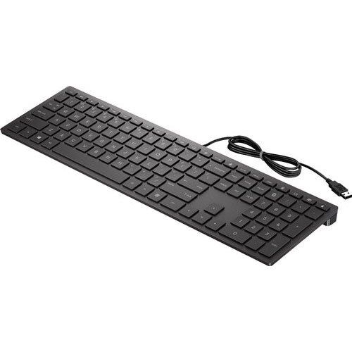 Stylish Hp Pavilion Black Slim Wired Keyboard Smooth Buttons