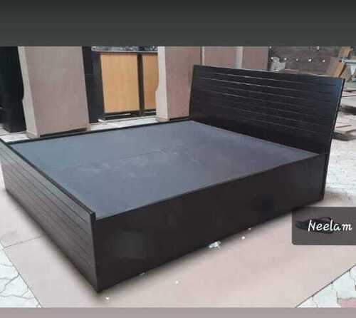 Termite Resistance And Long Durable Beautiful Brown Wooden Double Bed 