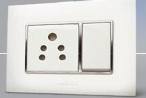 White Polycarbonate 5 Pin And 1 Switch Modular Switch For Domestic Use Max. Current: 240 Volt (V)