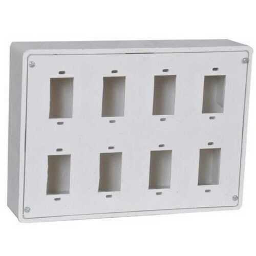 White Pvc Switch Box for Electric Fitting With No. of Slots 8 and Depth 2 Inch