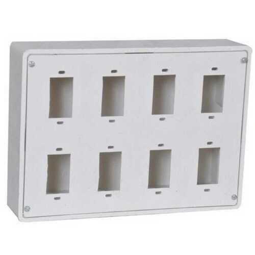 Abs White Pvc Switch Box For Electric Fitting With No. Of Slots 8 And Depth 2 Inch