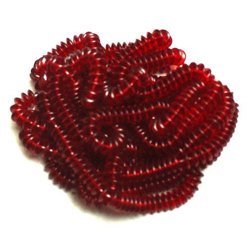 Premium Grade Attractive Small Round Shape Red Plain Flat Disc Glass Beads