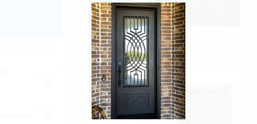 Black Painted Size 9X4 Feet Rectangular Termite Proof Wooden Swing Door Application: Industry