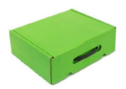 Green Disposable Rectangular Shape Corrugated Packaging Box For Domestic