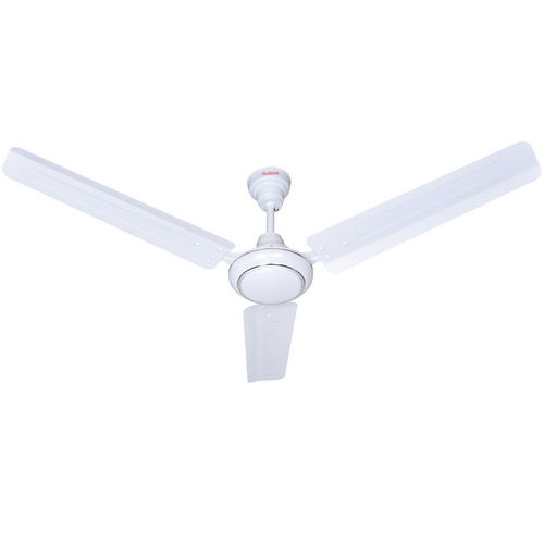 White 3 Blade Wall Mound Adjustable Environment Mild Steel User Friendly Long Lasting Ceiling Fan Power: 80-90 Watt (W)