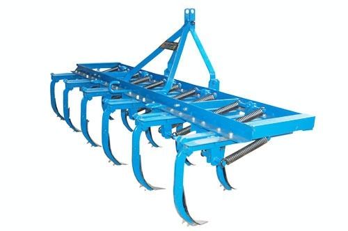 Mild Steel Sky Blue Paint Coated 11 Tynes Weight 400kg Tiller For Agriculture