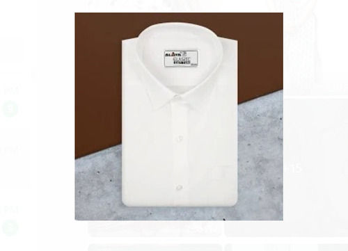 Plain White Comfortable And Breathable With Full Sleeves Cotton Men Shirts