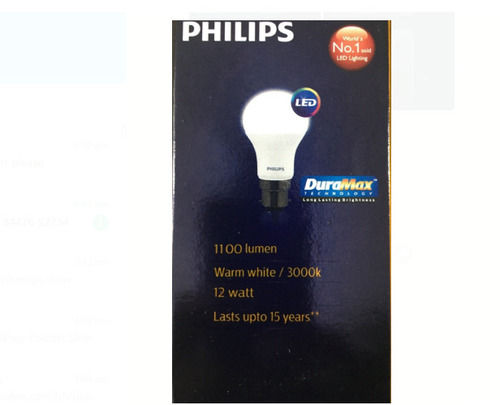 White Power 12 Watt, Related Voltage 220 V, Frequency 50 Hz, Dome Shape Philips Led Light Bulb 