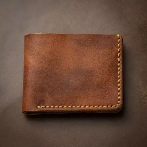 Simple And Brown Colour Mens Leather Wallet With Microfiber And Stylish Design Size: Small