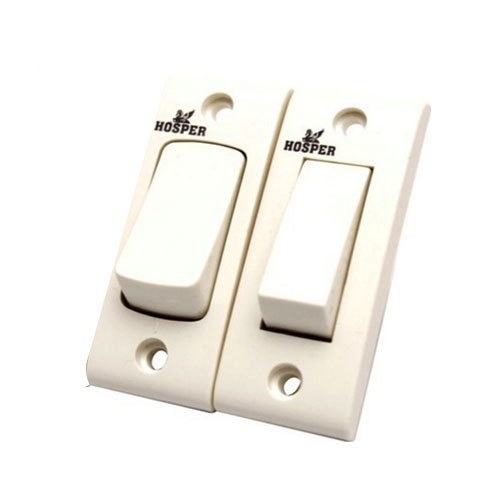 White Color Plastic Type Double Phases Non Modular Electrical Switch For Domestic  Max. Voltage: 250 Volt (V)