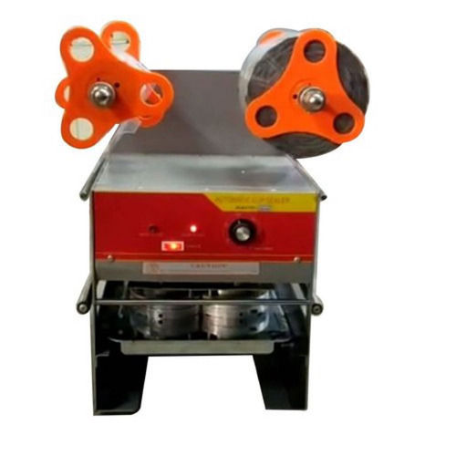 Good 250 Cup/Hour Single Phase Automatic Mild Steel Cup Sealing Machine 