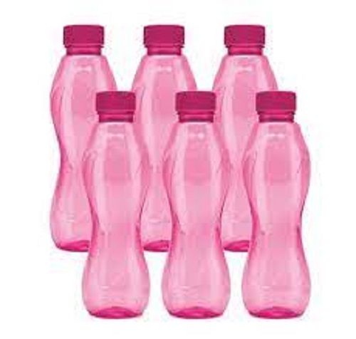 Transparent Pink Plastic Drinking Water Bottle Height: 10 Inch (In)