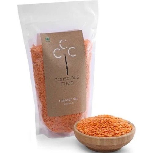 1 Kg Pack Conscious Food Organic Red Lentil Masoor Dal Grain Size: 2-3 Mm