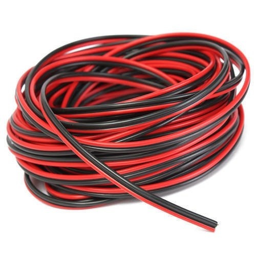 Red Black 200 Volt Rated Voltage High Plastic Material Electrical Wire For Industrial And Commercial Usage