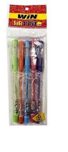 Blue 5 Pens Plastic Win Ball Pen For Writing