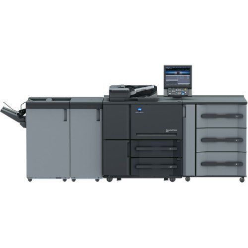 Semi-Automatic Konica Minolta Accuriopress 6136P Monochrome Production Print System, 1200 Dpi X 1200 Dpi