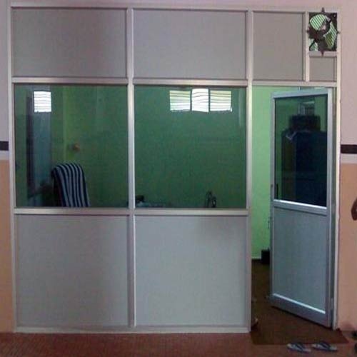 Modular Aluminium Office Partitions - Customized Polished Finish Grey and Silver Color Easily Assembled with Good Quality