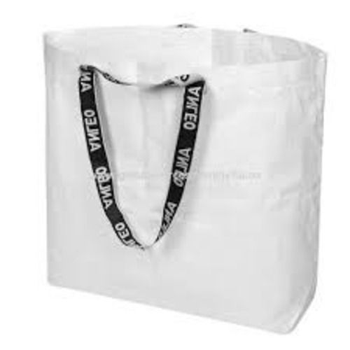 Pp Off White Rectangular Plastic Carry Bag With Loop Handle Use For Shopping, 5 Kg