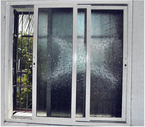 Silver Powder Coated Aluminium Slider Window For Home And Office