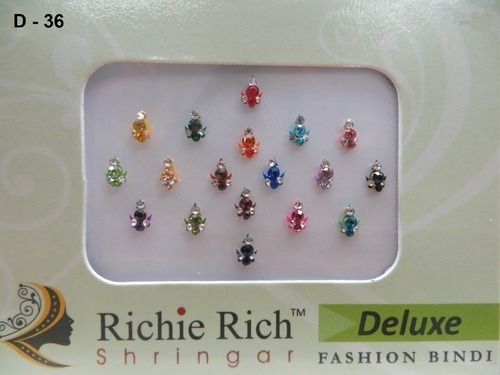 Colorful Stylish Designs Fancy Stone Skin-Friendly Traditional And Trendy Bindi For Womens