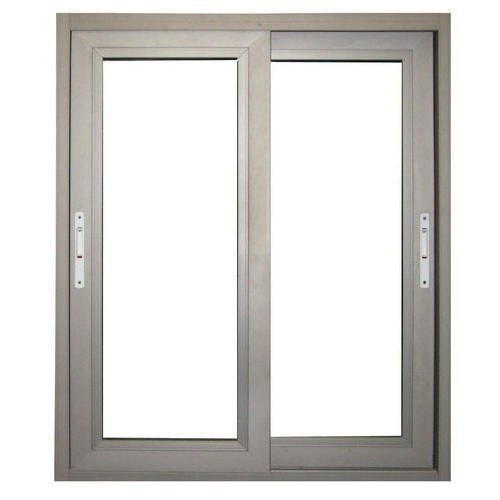 Silver Two Track Aluminium Sliding Window