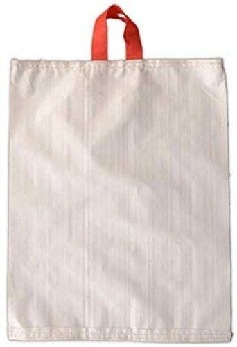 Water Resistant White Rectangular Pp Woven Bag With Loop Handle For ...