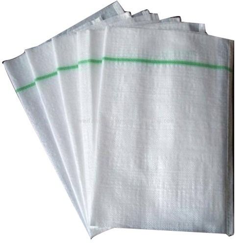 White Rectangular Polypyrene Woven Bag Used For Wheat Packaging, 25 Kg