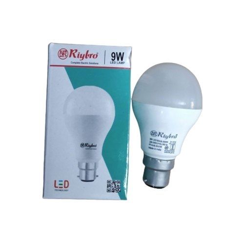 White 9 Watt Light Weight And Energy Efficient Color Aluminum Riybro Led Bulbs 