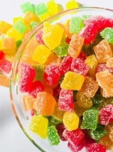 Brightly Coloured Cube Shaped Sweet Coated Tasty Mix Fruit Jelly Candy  Fat Contains (%): 4.3 Percentage ( % )