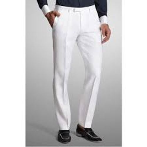 Buy Solemio Poly Viscose Regular Fit Formal Trouser For Men - Grey online