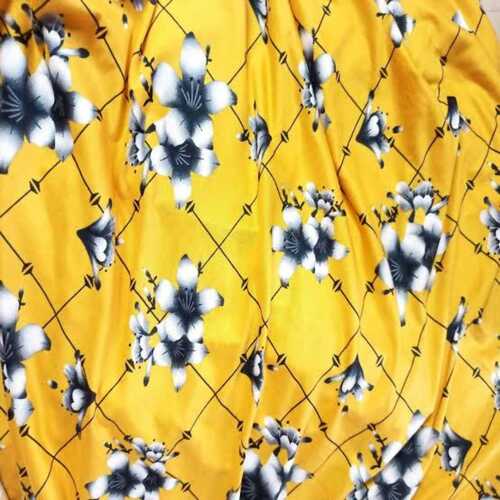 100%Cotton Lightweight Long Lasting Durable Plain Yellow Printed Cotton Fabric For Garments